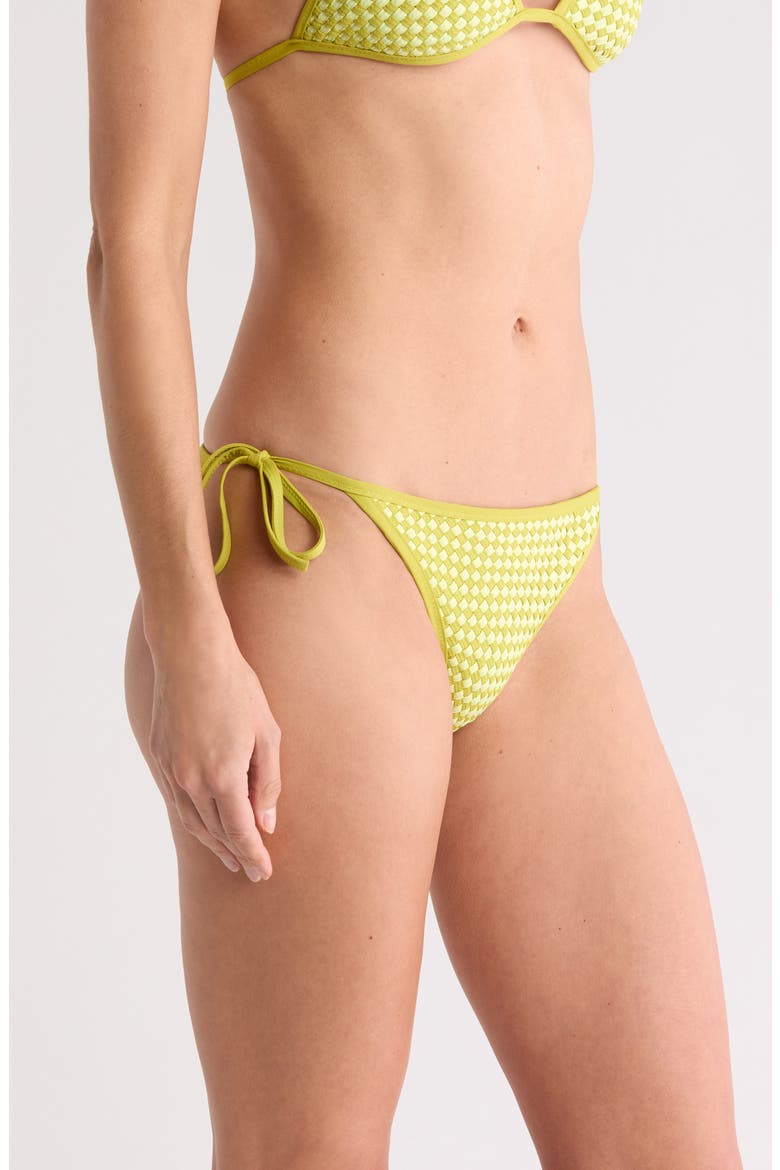The Iris Side Tie Bikini Bottoms, Alternate, color, CHARTREUSE / LIME