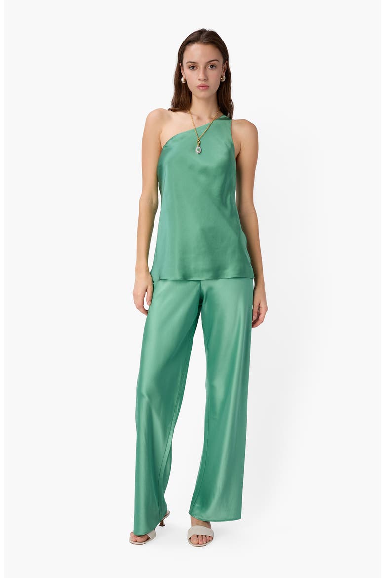 Lumi One-Shoulder Silk Camisole, Alternate, color, MEADOW