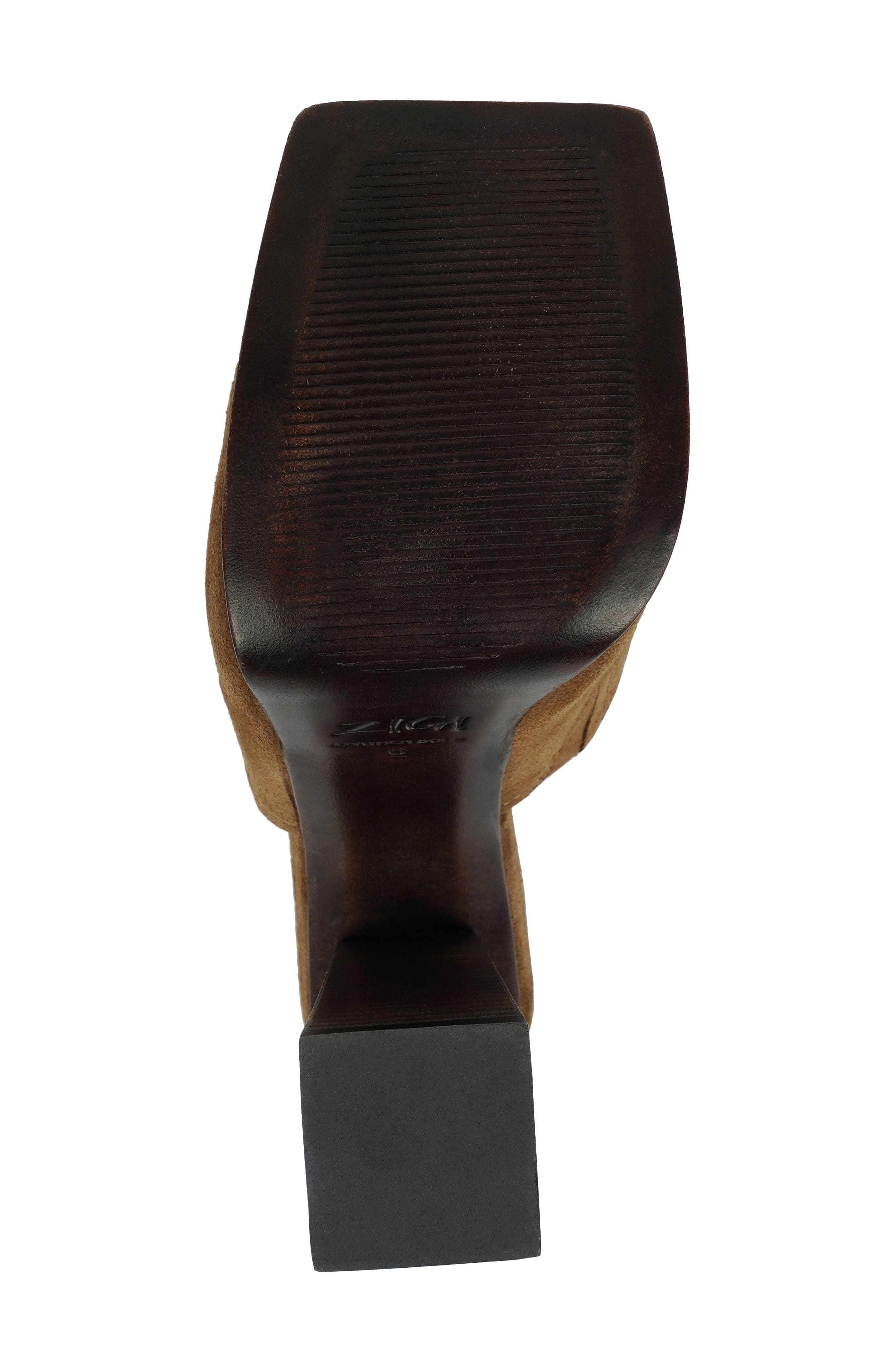 ZIGI Mix Platform Sandal, Alternate, color, Cognac Suede