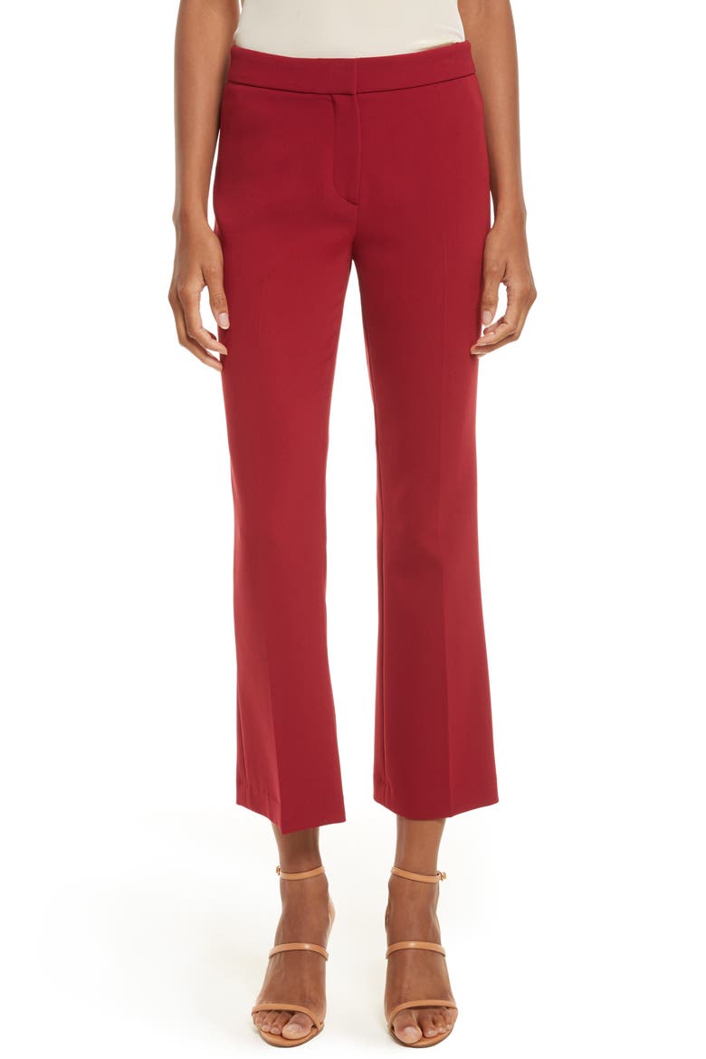 Admiral Crepe Kick Crop Pants, Main, color, BRIGHT RASPBERRY