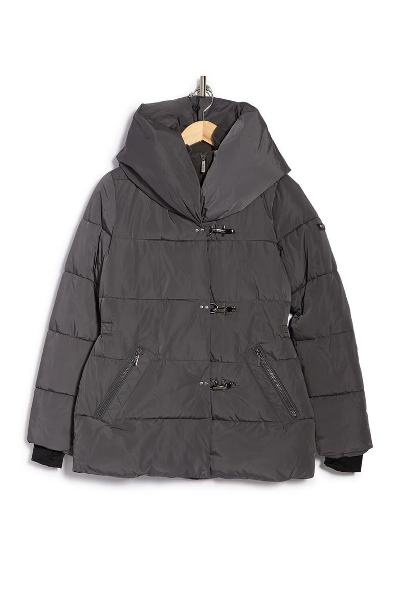 DKNY Toggle Hooded Puffer Jacket, Alternate, color, 
