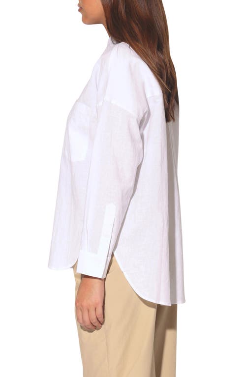 WALTER BAKER WALTER BAKER SAMIRA COTTON & LINEN BUTTON-UP SHIRT