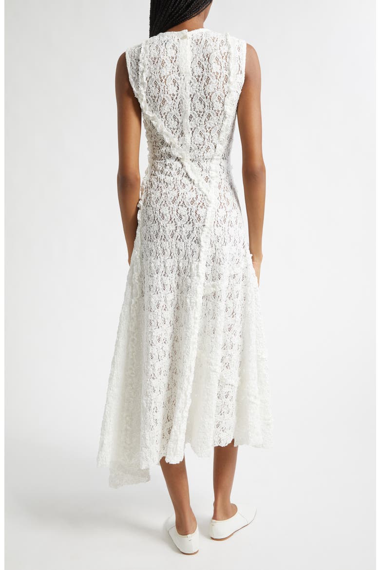 Lace Paneled Asymmetric Maxi Dress, Alternate, color, IVORY