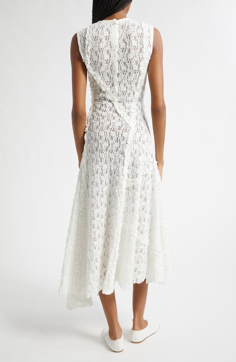 EENK Lace Paneled Asymmetric Maxi Dress, Alternate, color, Ivory