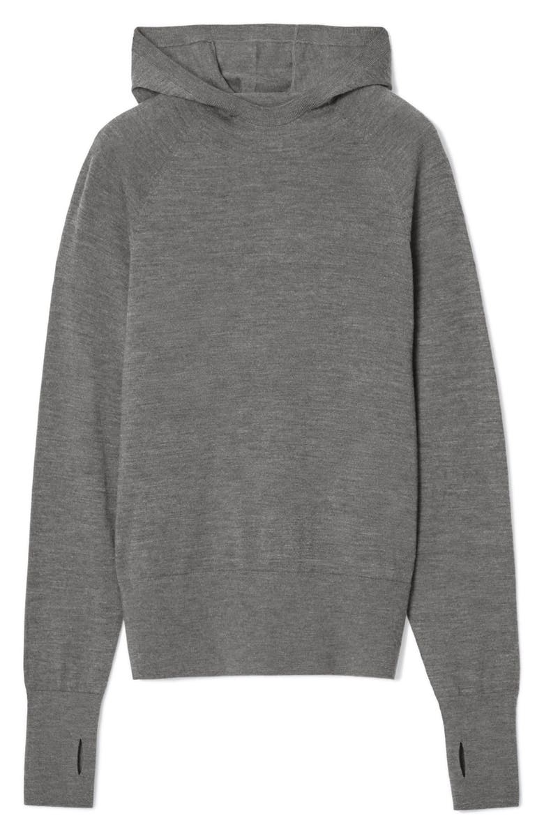 COS Merino Wool Sweater Hoodie, Alternate, color,