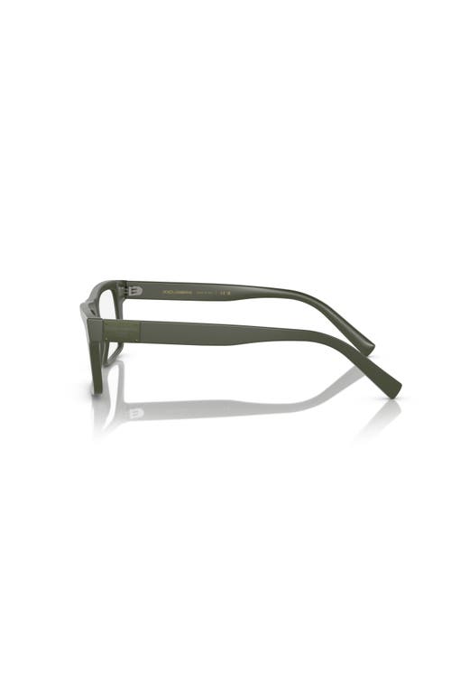 Dolce & Gabbana Dolce&gabbana 52mm Rectangle Optical Glasses In Green