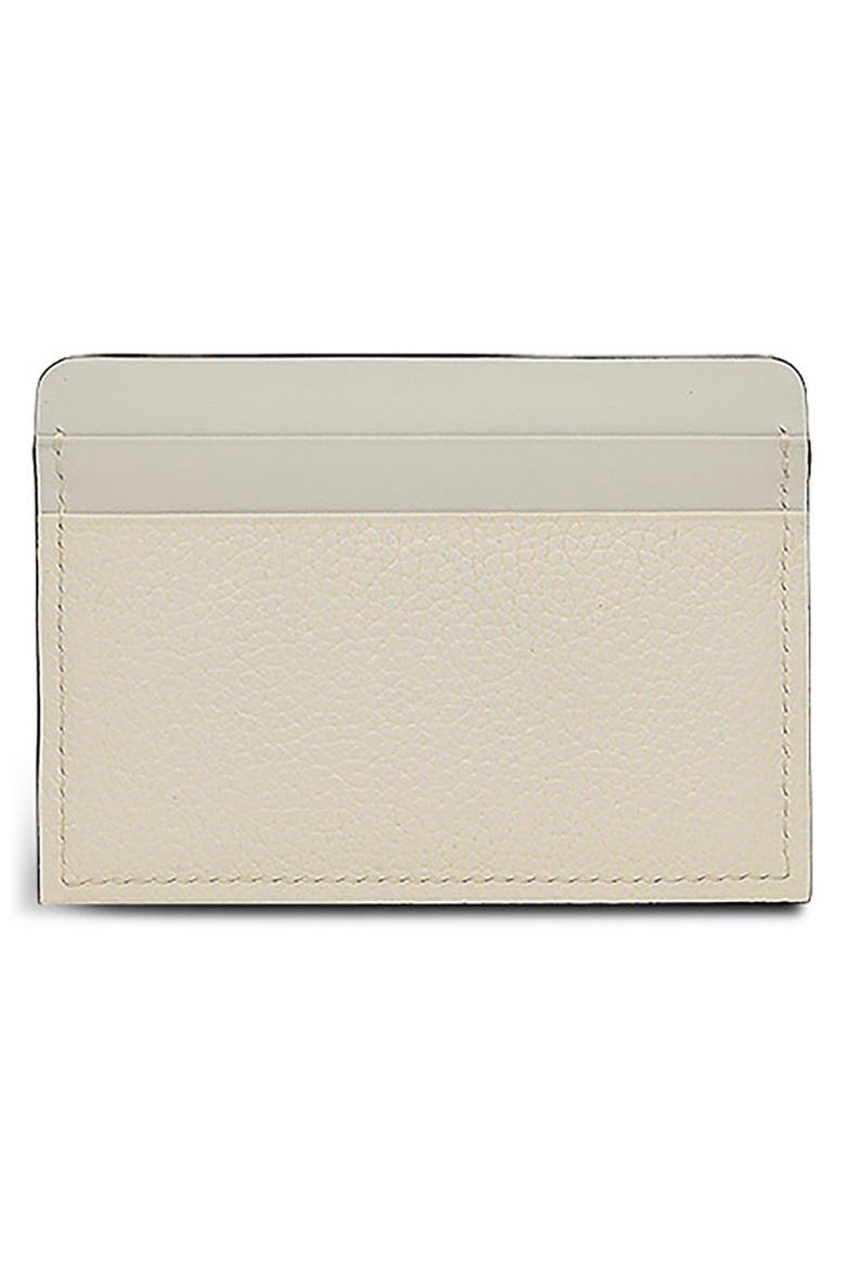Alpha Road Small Leather Card Holder, Alternate, color, CHALK