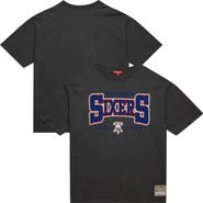 Mitchell & Ness Women's Mitchell & Ness Charcoal Philadelphia 76ers Hardwood Classics Oversized Boyfriend T-Shirt