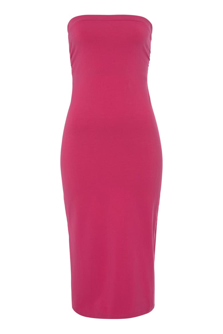 Strapless Back Cutout Dress, Alternate, color, Fuchsia