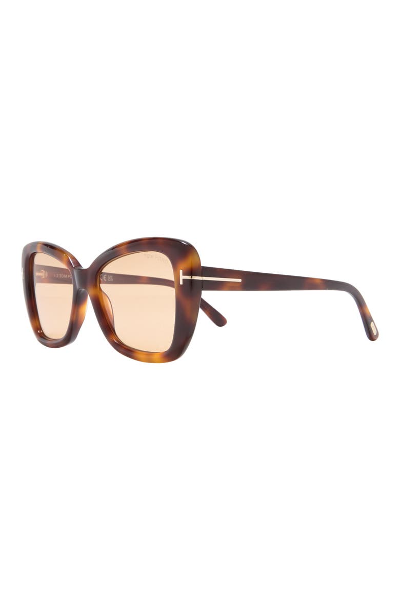 Maeve 55mm Butterfly Sunglasses, Alternate, color, BLONDE HAVANA / BROWN