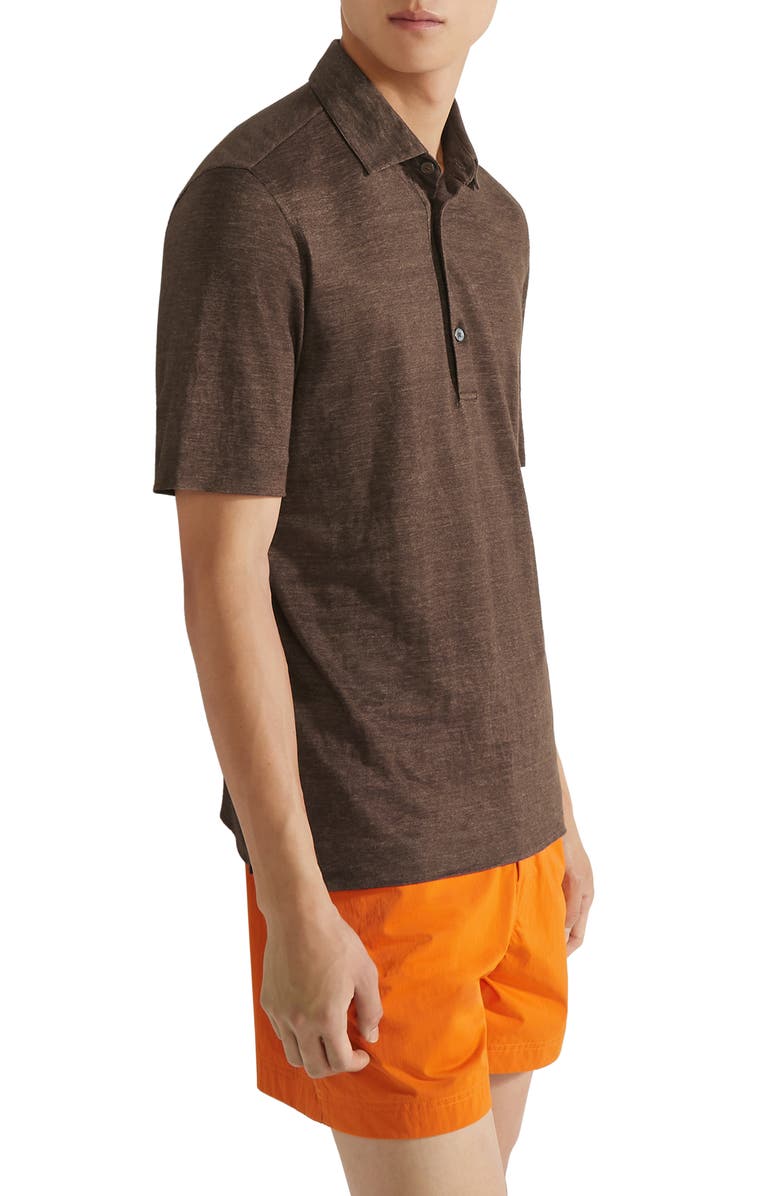 ZEGNA Linen Polo, Alternate, color,