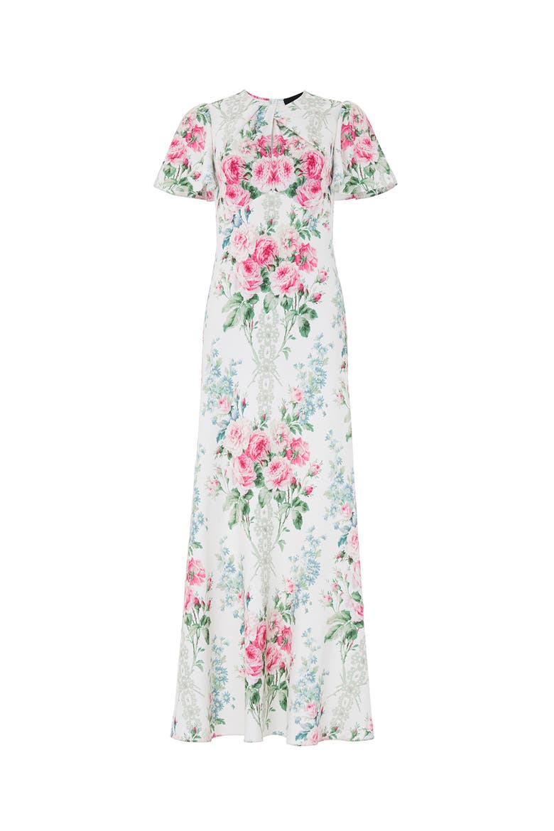 Palace Garden Odeline Crepe Gown, Alternate, color, Moonshine