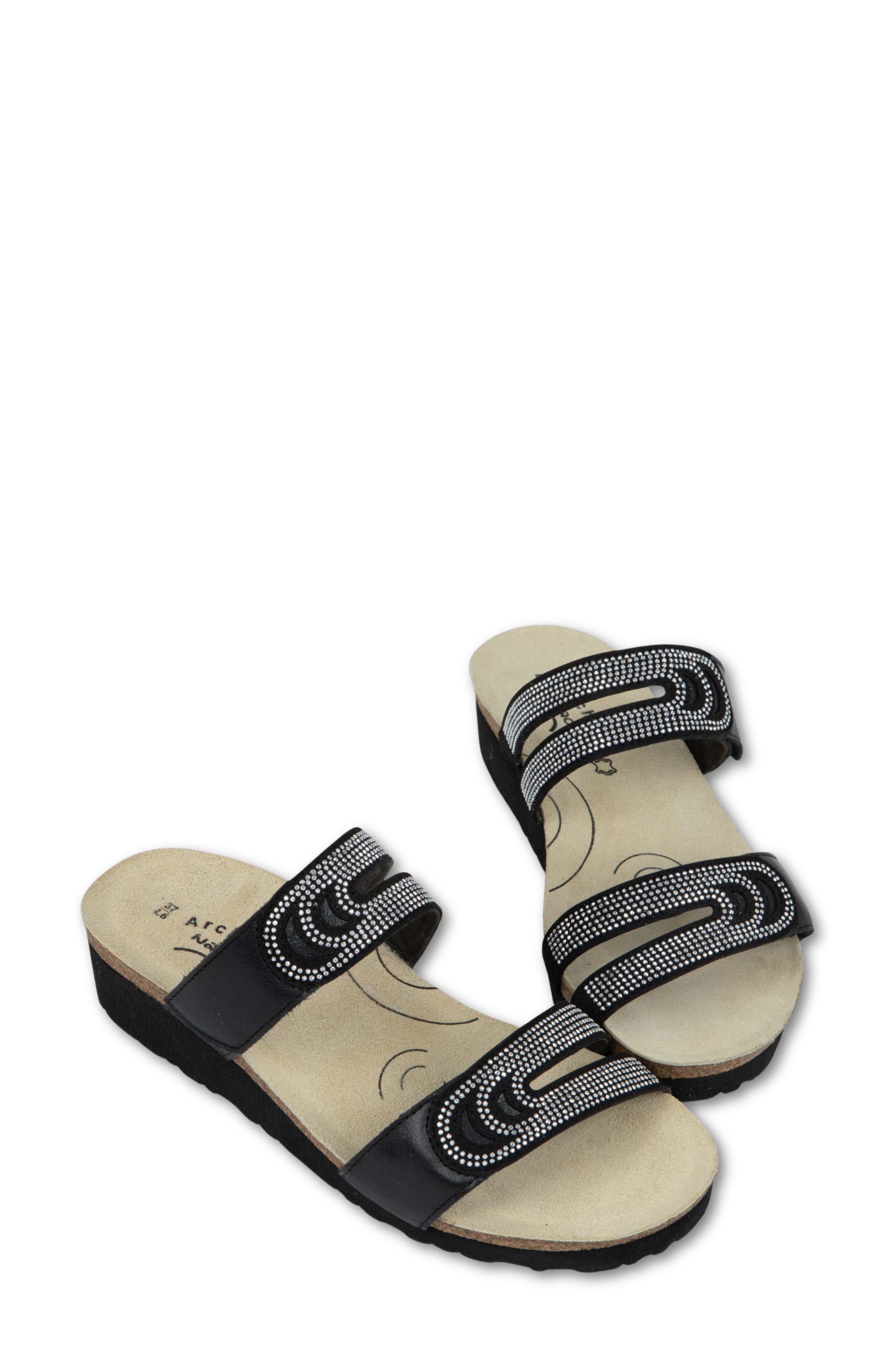 Naot Ainsley Arch Pro Sandal, Alternate, color, Black Leather