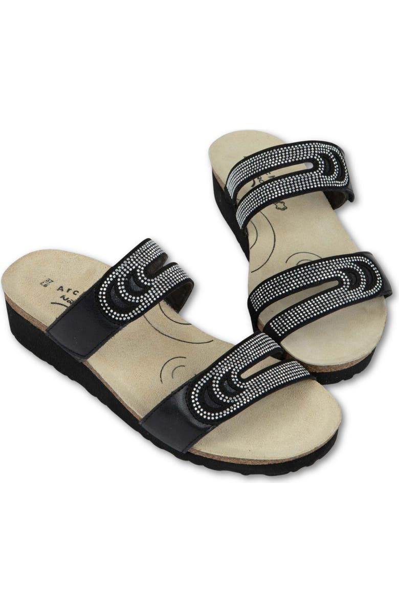 Naot Ainsley Arch Pro Sandal, Alternate, color, Black Leather