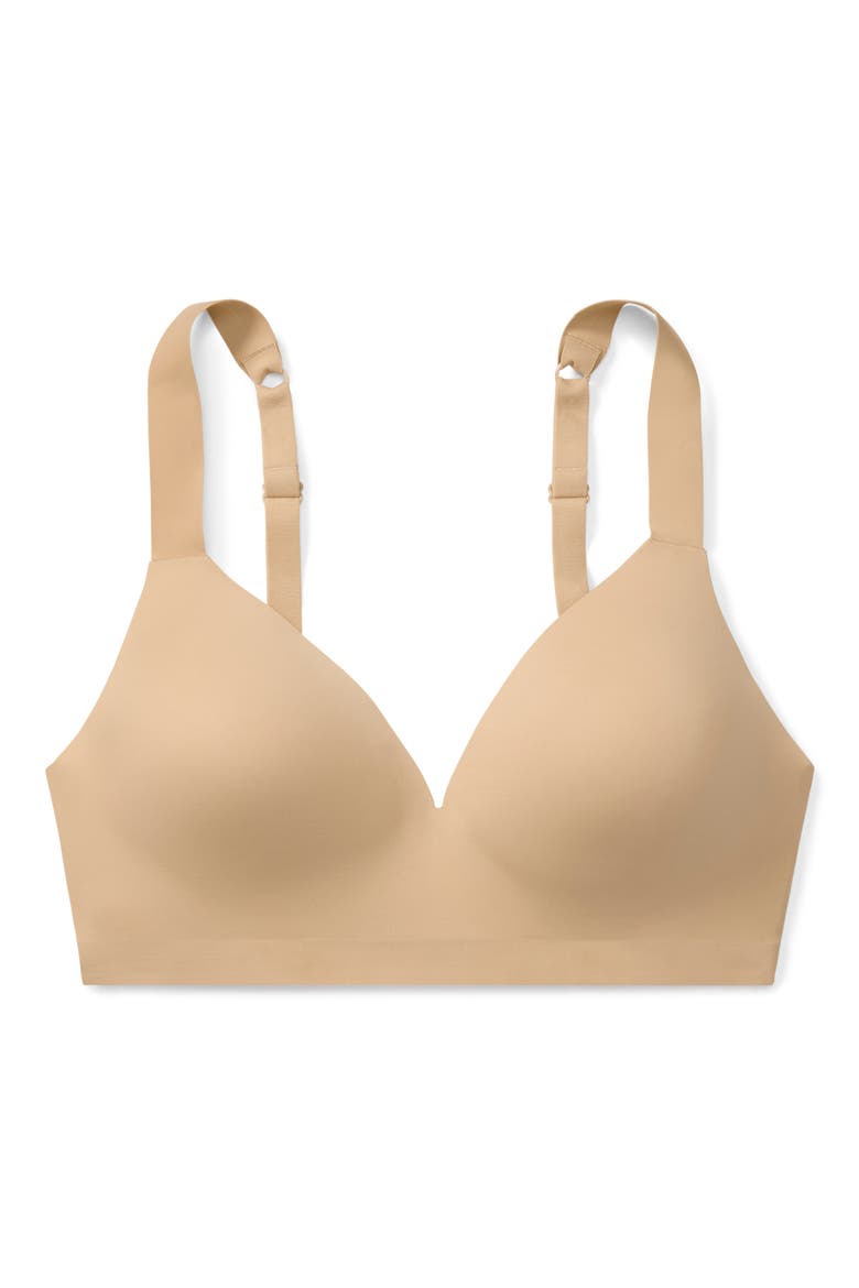 True Body Boost Wireless Hook Back Push-Up Bra, Alternate, color, DESERT