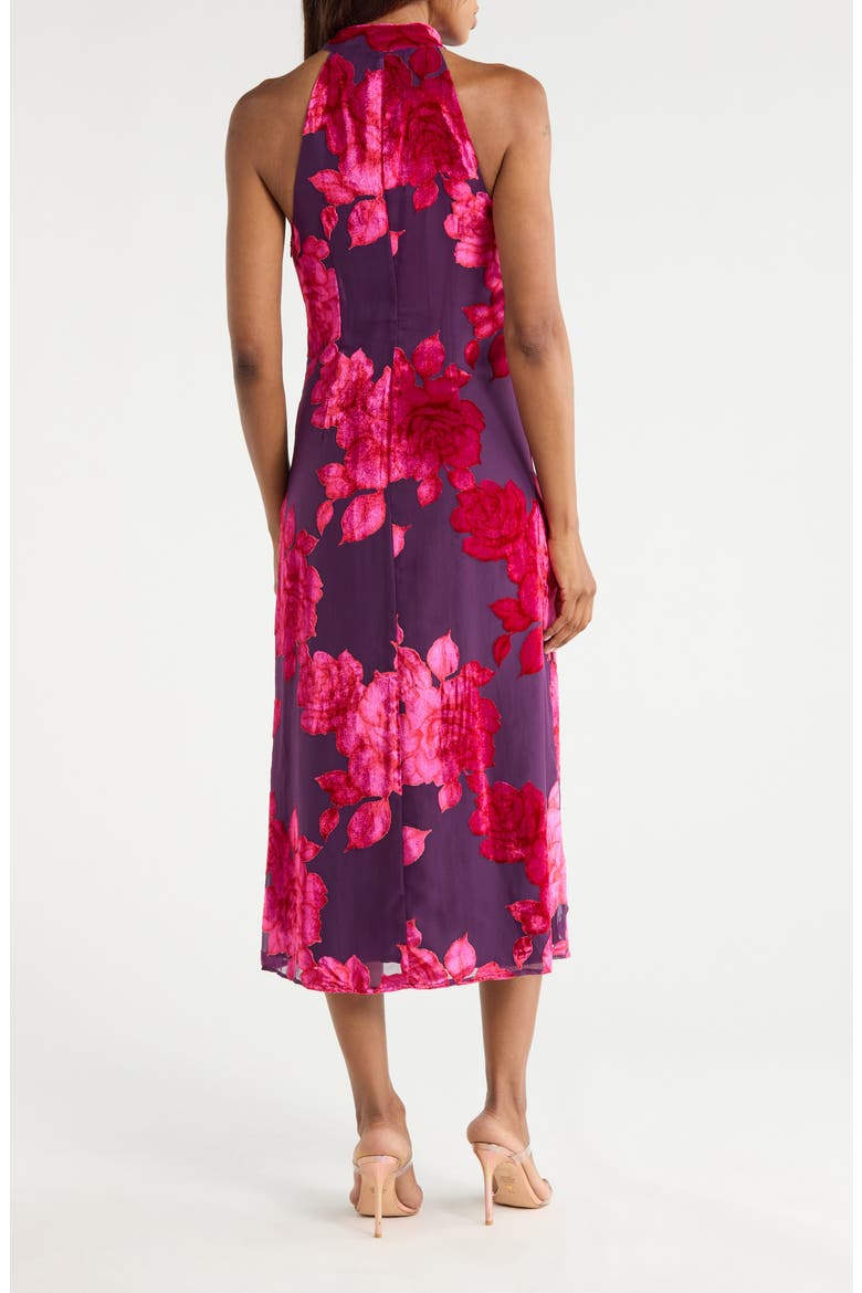 Floral Mock Neck Sleeveless Dress, Alternate, color, PLUM SKETCHED FLORAL