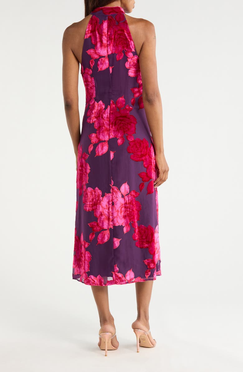 Hutch Floral Mock Neck Sleeveless Dress, Alternate, color, Plum Sketched Floral