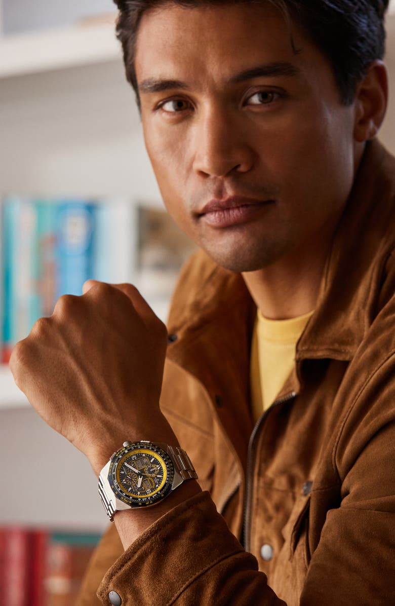 Citizen Promaster Air Skyhawk A-T Chronograph Bracelet Watch, 46mm, Alternate, color, Silver-Tone