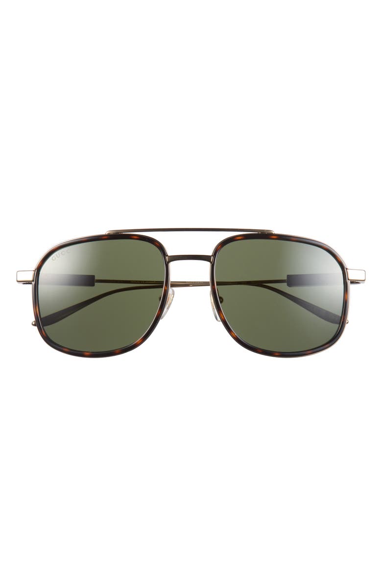 Gucci 56mm Aviator Sunglasses, Main, color, 