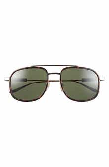 Gucci 56mm Aviator Sunglasses
