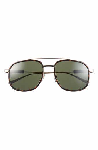 Gucci 56mm Aviator Sunglasses