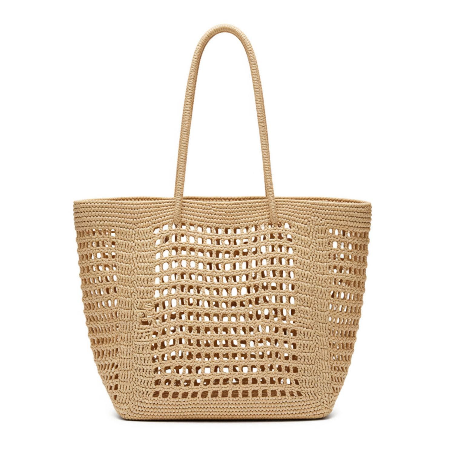 Gisete Beach Tote Bag, Main, color, Beige