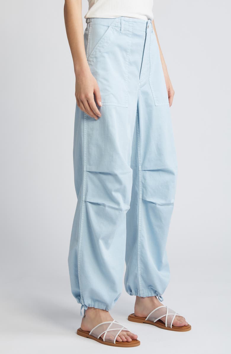 rag & bone Savannah High Waist Twill Utility Pants, Alternate, color, Light Blue