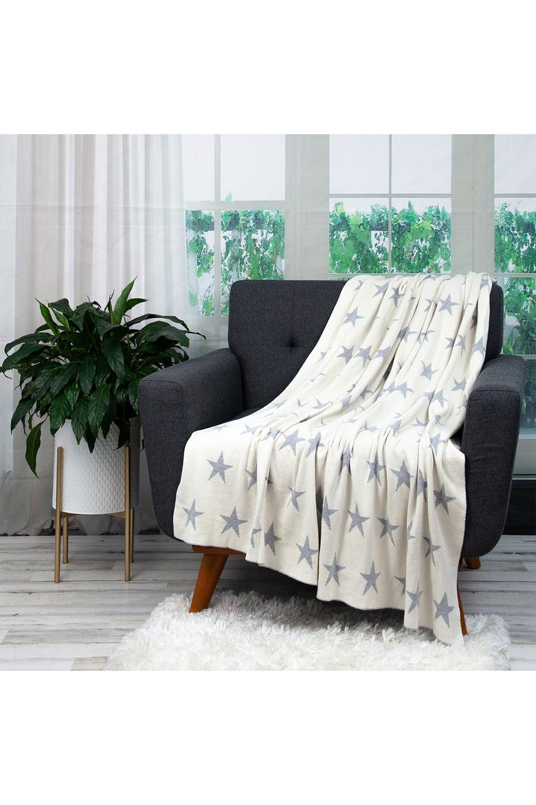 Transitional Grey 52" x 70" Knitted Throw Blanket, Alternate, color, GRAY