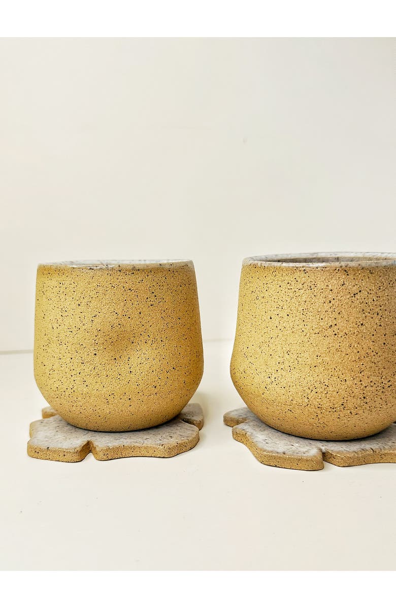 Mikkarbo Ocean Sand Cup - Set of 2 Cups + 2 Coasters, Main, color, Ocean Sand