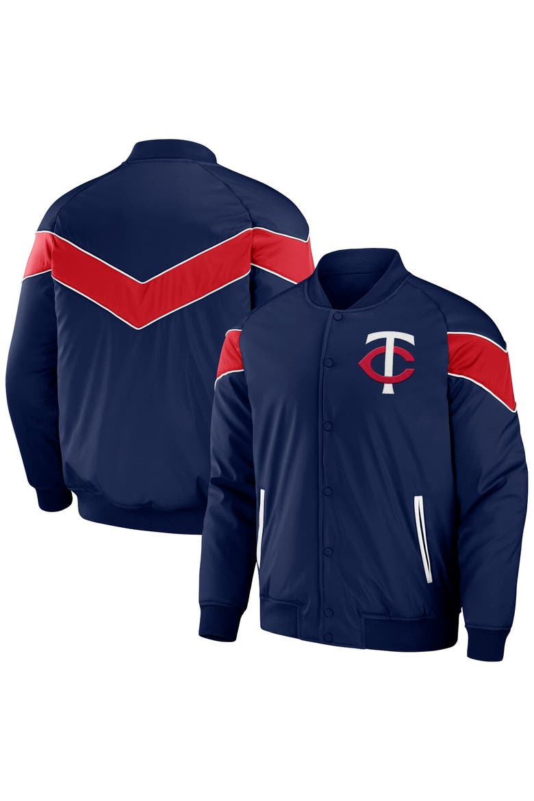 Men's Darius Rucker Collection by Fanatics Navy Minnesota Twins Baseball Raglan Full-Snap Jacket, Main, color, Navy