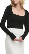 Favorite Daughter The Harvey Fitted Square Neck Rib Sweater
