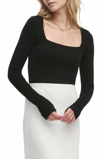 Favorite Daughter The Harvey Fitted Square Neck Rib Sweater