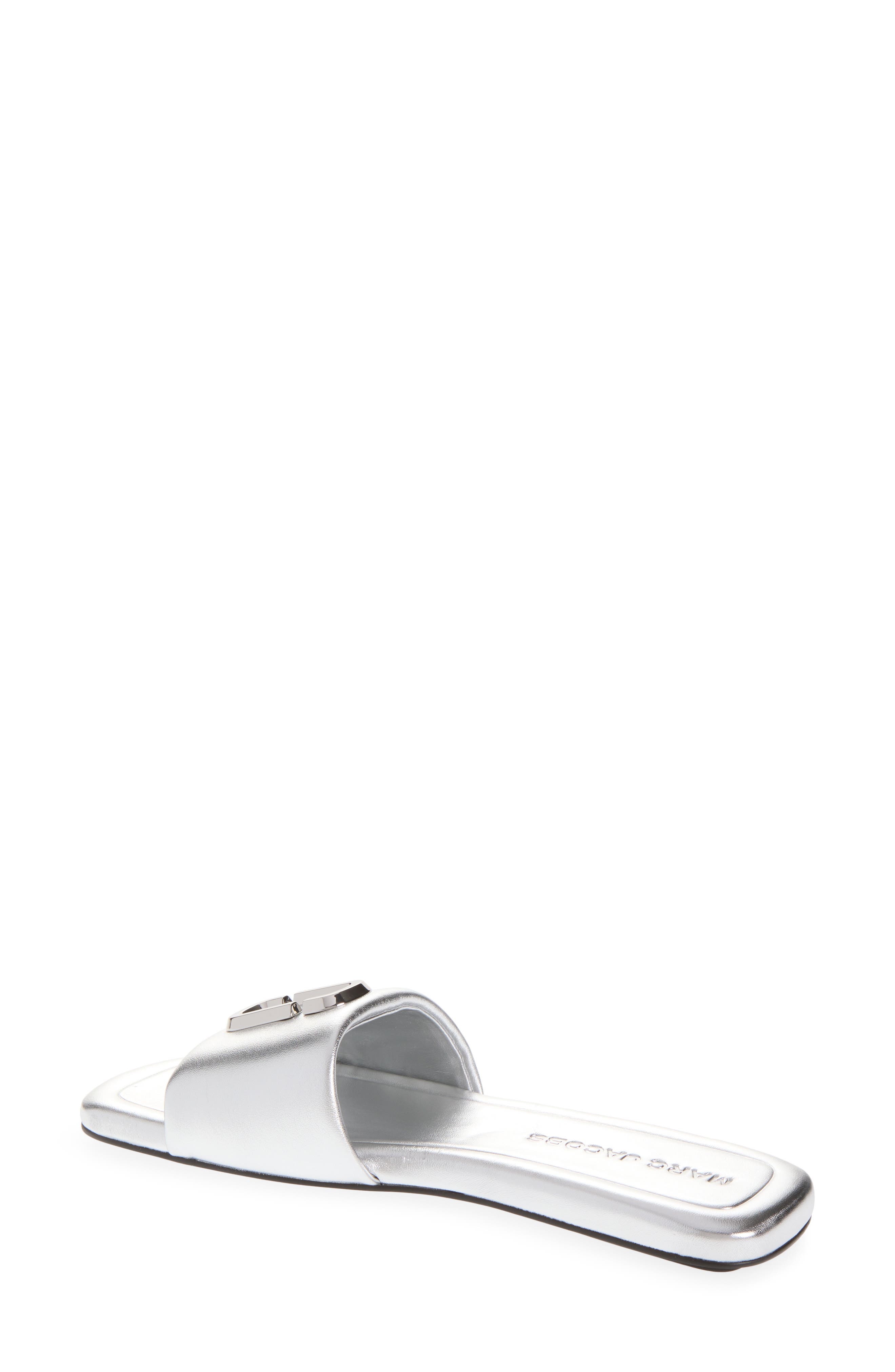 The J Marc Metallic Slide Sandal, Alternate, color, SILVER