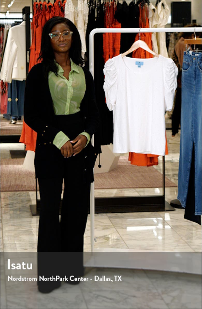 Eyelet Puff Sleeve Top, sales video thumbnail