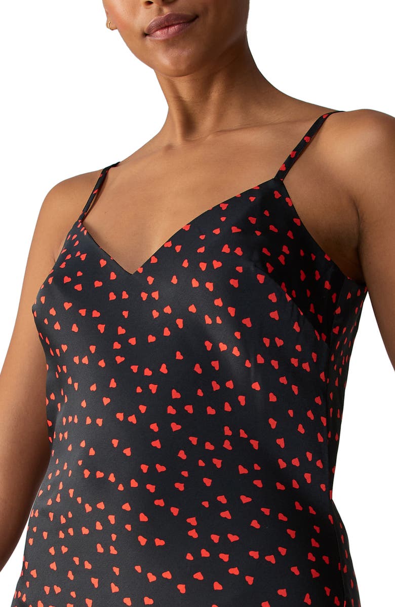 Sanctuary Heart Print Maxi Slipdress, Alternate, color,