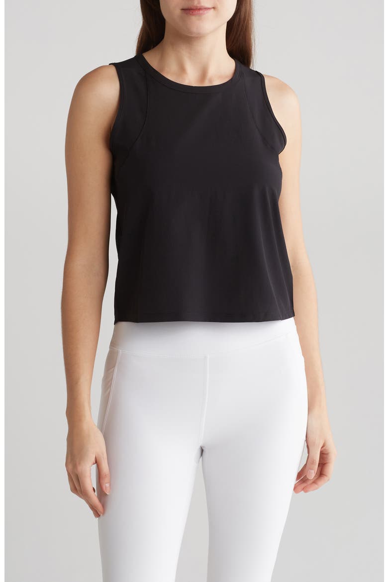 Mesh Back Tank, Main, color, BLACK