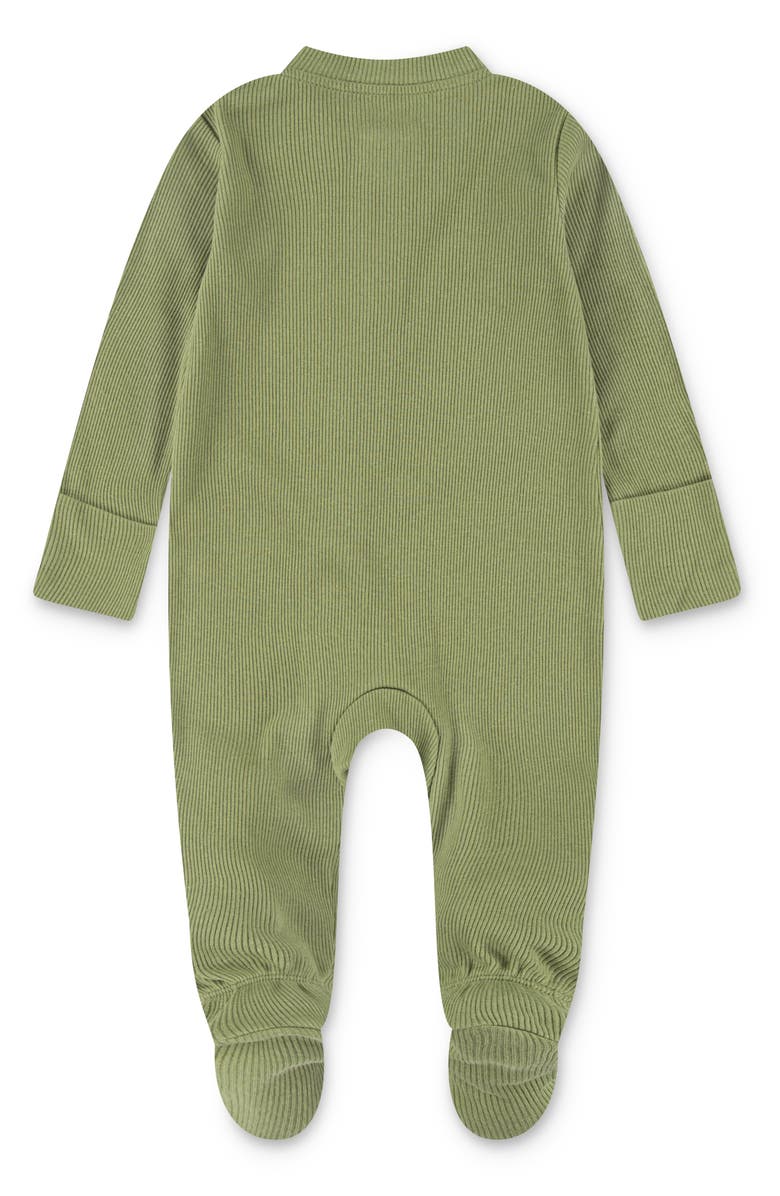 Nike Cotton Blend Ribbed Zip Footie, Alternate, color, Alligator