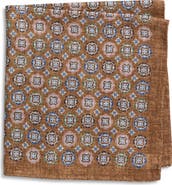Nordstrom Medallion Silk Pocket Square