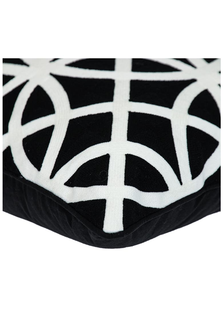 Chano Embroidered Throw Pillow, Alternate, color, BLACK