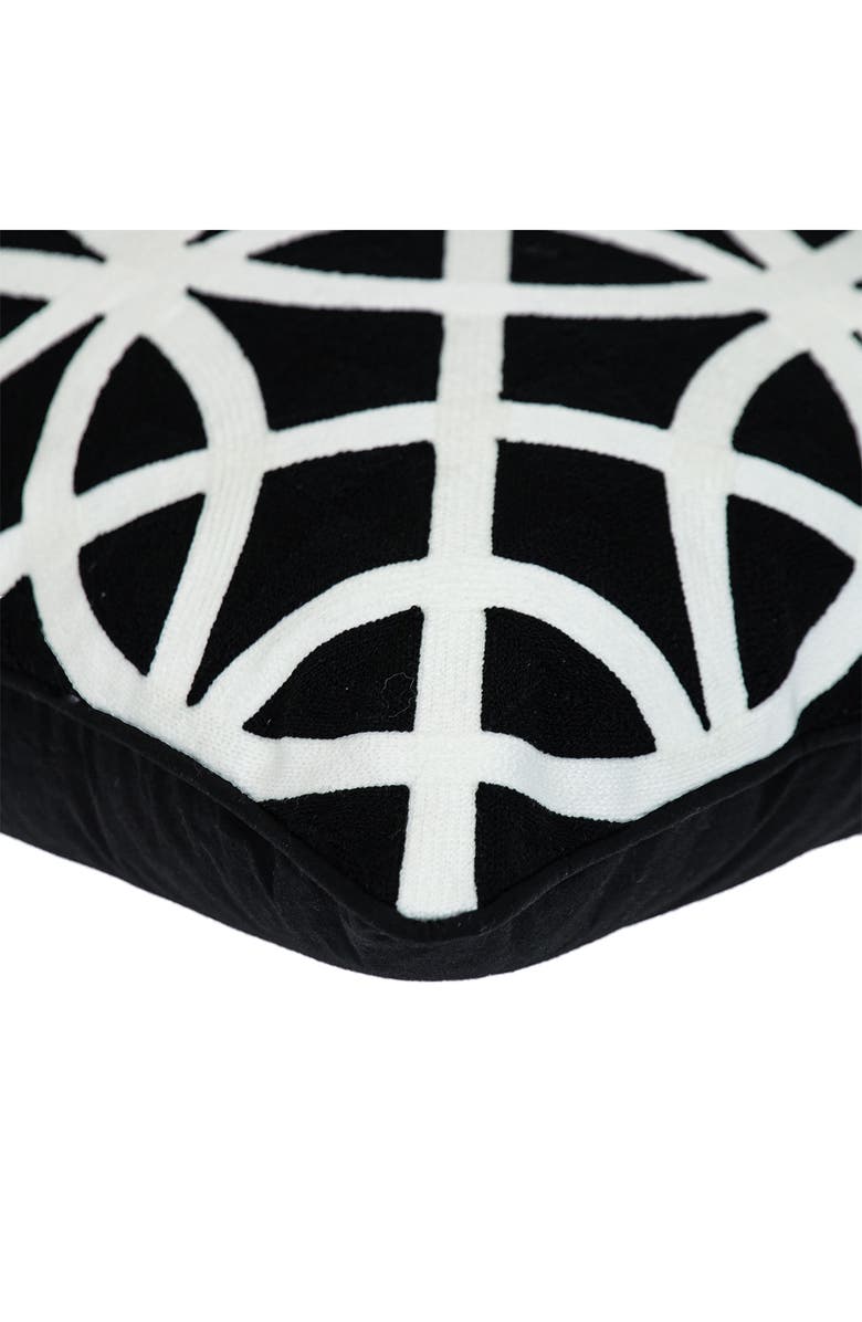 PARKLAND COLLECTION Chano Embroidered Throw Pillow, Alternate, color, Black