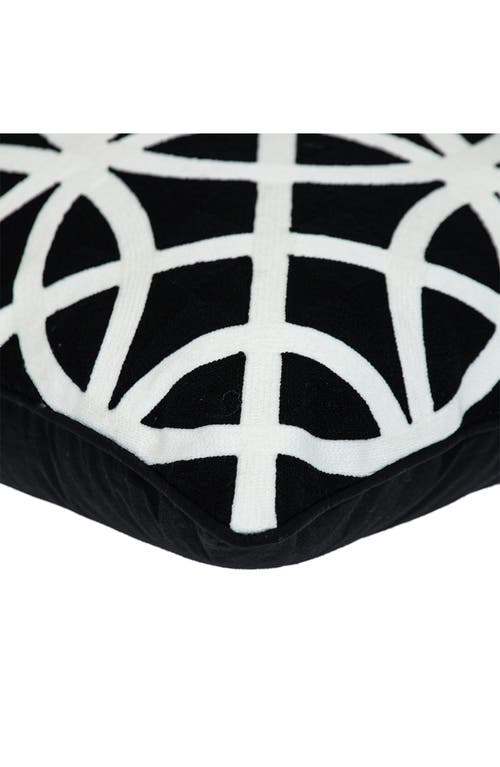 Parkland Collection Chano Embroidered Throw Pillow In Black