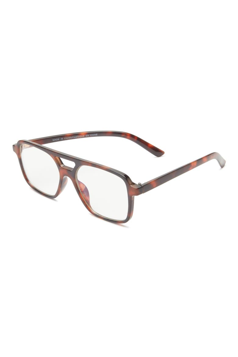 Aviator Blue Light Blocking Glasses, Alternate, color, TORTOISE