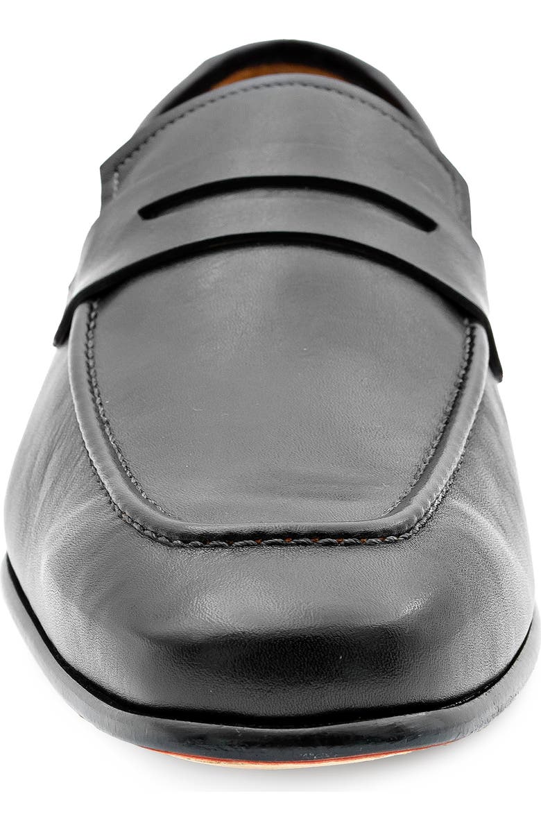 Mezlan Patina Penny Loafer, Alternate, color, Black