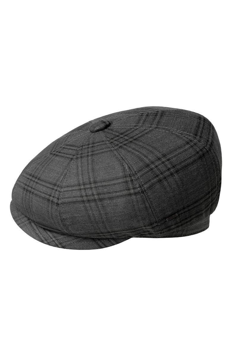 Bailey Eniry Plaid Snap Peak Newsboy Hat, Main, color, 