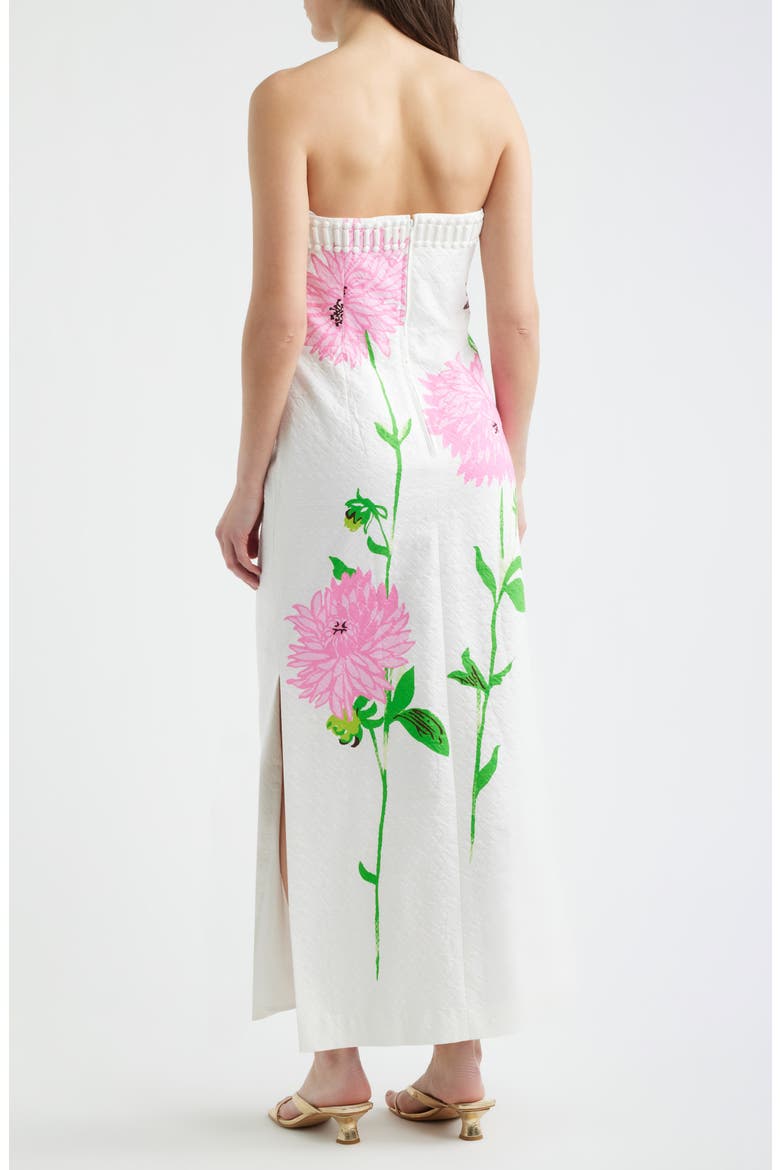 lilly pulitzer strapless dress Dress: Aqua Green Pineapple Print, Gold Trim - Size 2 strapless dress with a bow detail on the bodice and an interior corset Lilly Pulitzer Women's Kristella Strapless