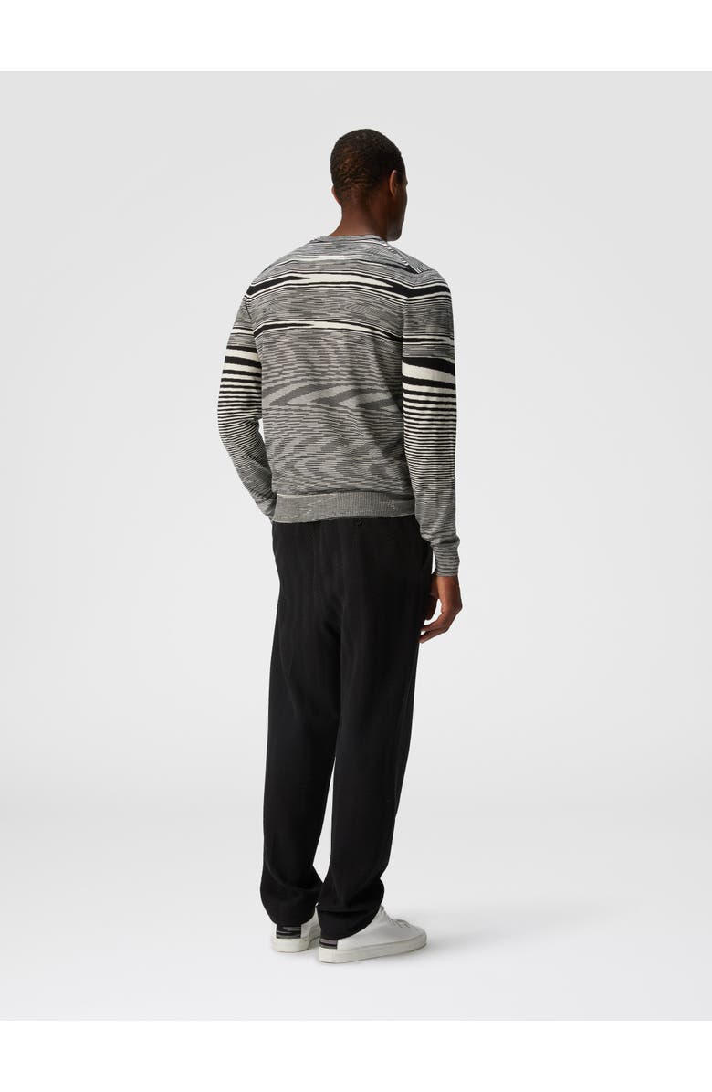 Missoni Slub Crew-neck Pullover, Alternate, color, Black & White