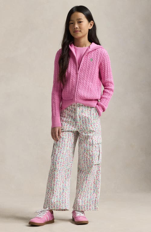 Polo Ralph Lauren Big Girls Floral Canvas Wide-leg Cargo Pants In Meadow Floral