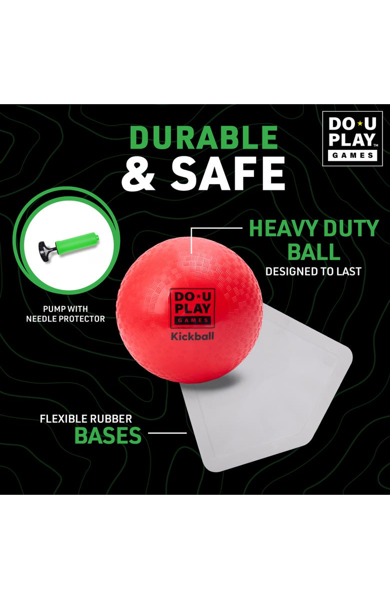 Do-U-Play Ultimate Kickball Kit, Outdoor Game Set, 10 Inch Ball, Family Game, Alternate, color, Multicolored