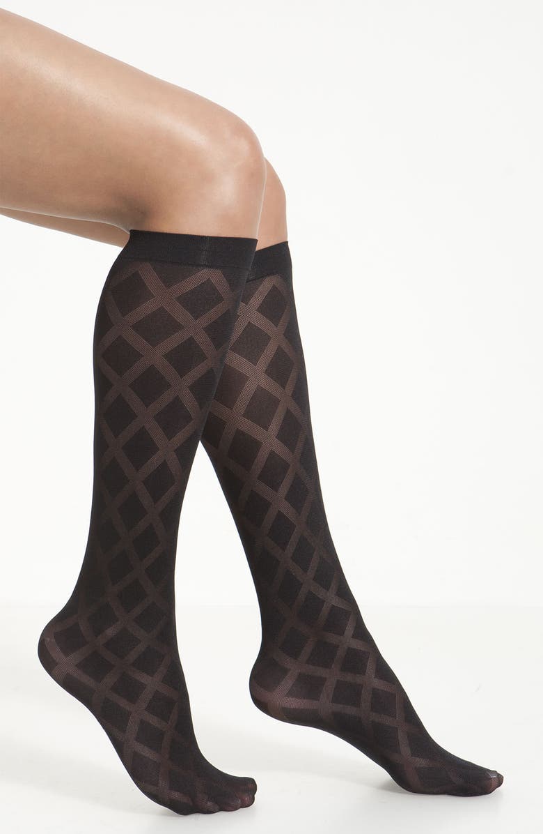 Kate Spade New York argyle knee highs, Main, color,