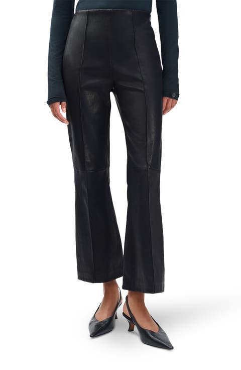 Irina Kick Flare Leather Pants